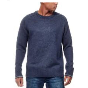 Navy Wool Crewneck Sweater